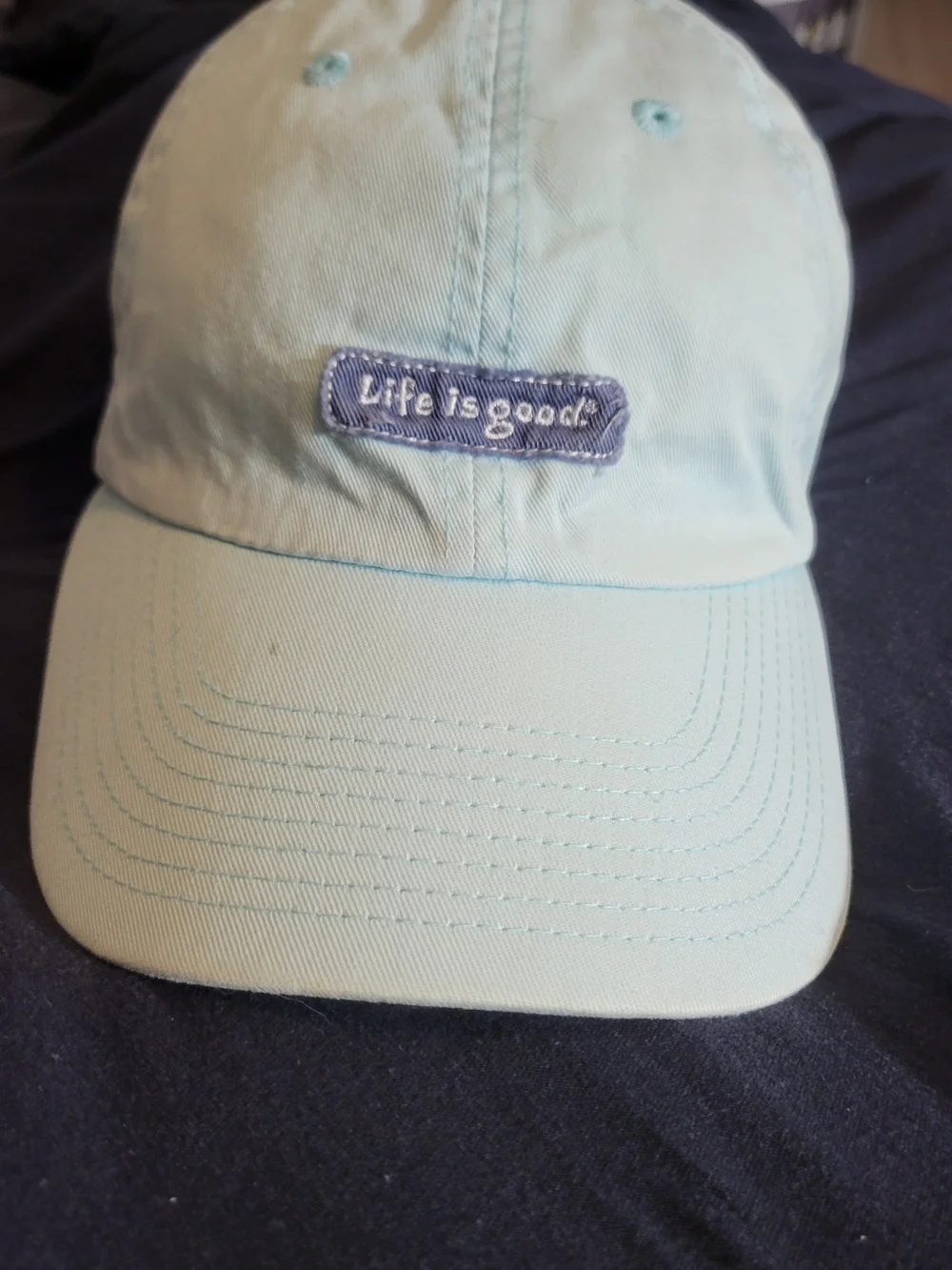 Life Is Good Pastel Blue Logo Baseball Hat